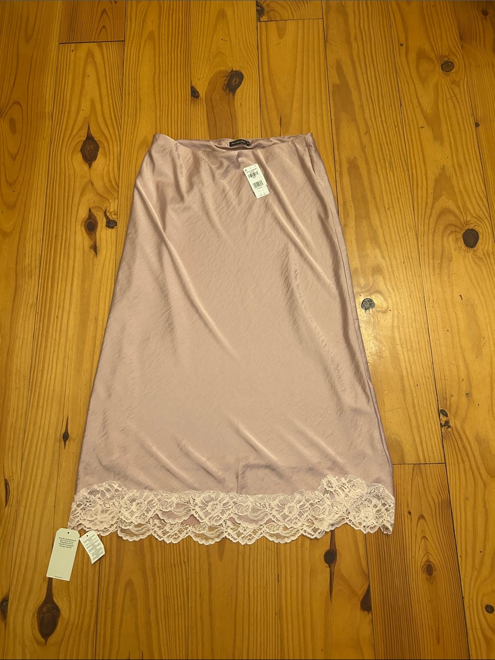 Abercrombie & Fitch Blush Pink Satin Slip